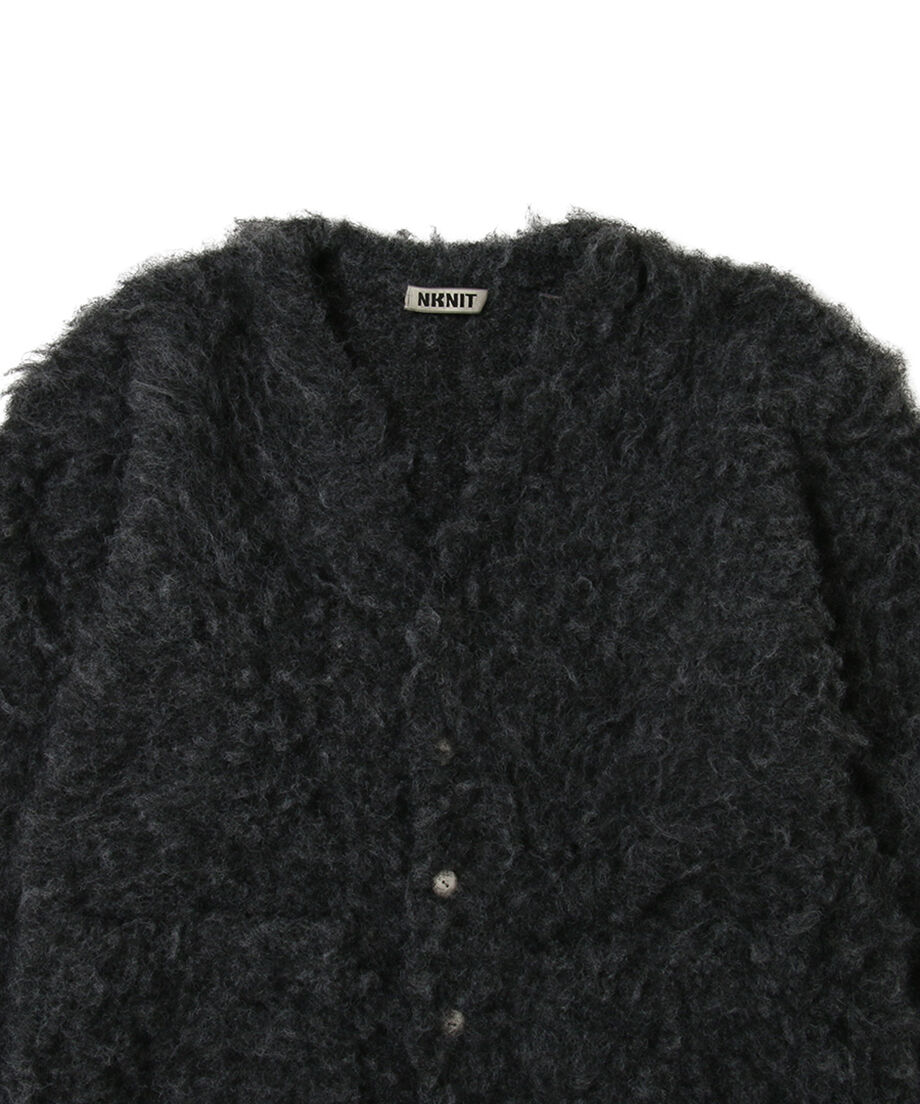 shaggy long KNIT cardigan | NKNIT shaggy long KNIT cardigan | NKNIT