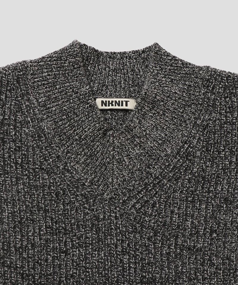 soft wool short V-neck KNIT | NKNIT 