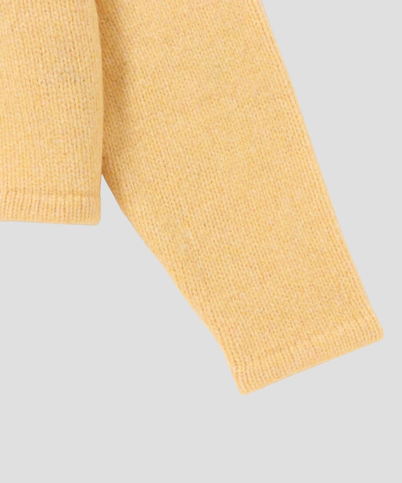 NKNIT ンニット camel mix hooded KNIT イエローM