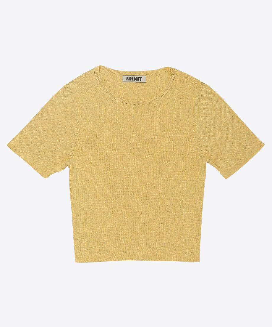 paper mix mini knit T-shirt | NKNIT