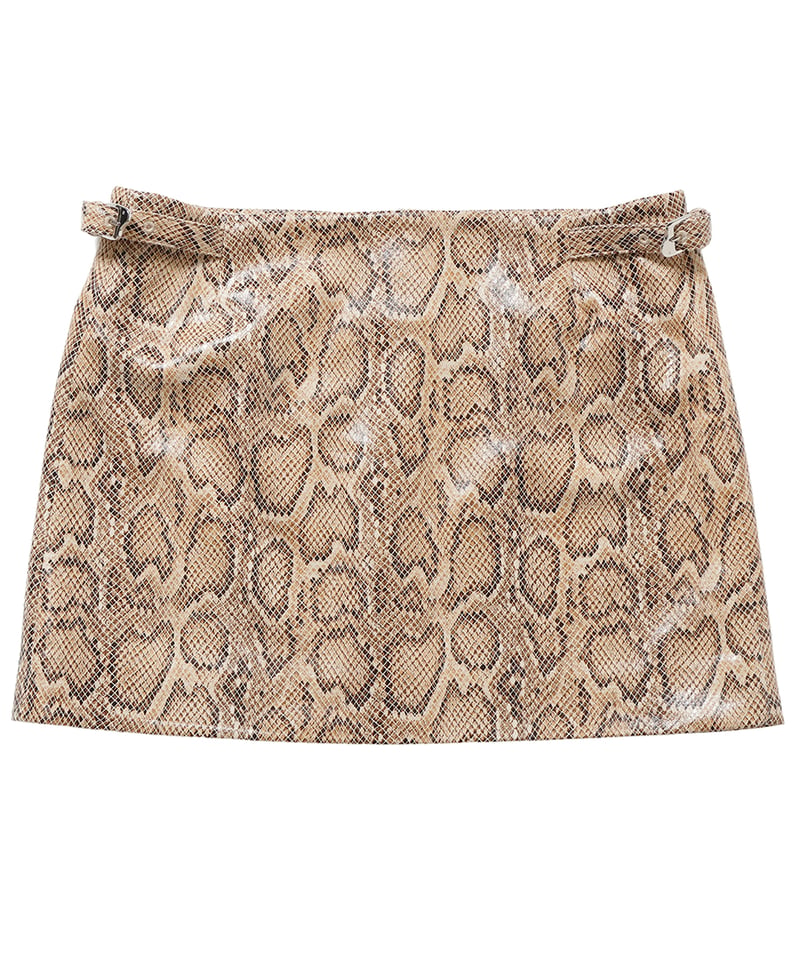 NKNIT vegan leather mini skirt PYTHON NKNIT vegan leather mini skirt PYTHON