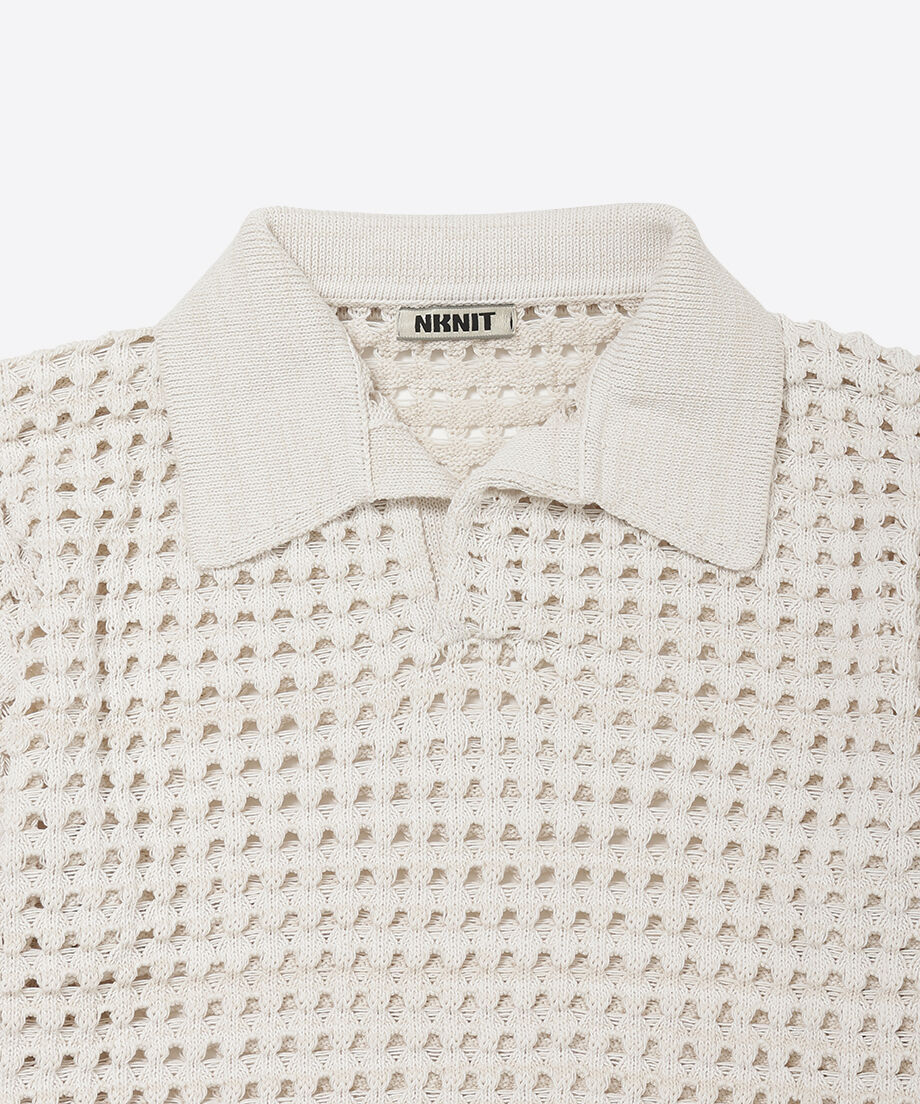 cotton mesh skipper knit | NKNIT