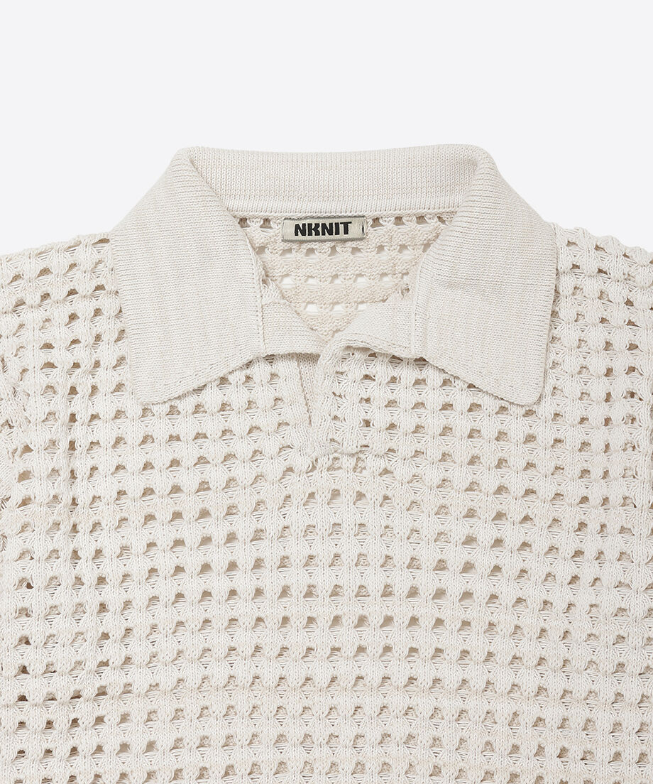 期間限定開催！ 【NKNIT】 skipper boucle cotton NKNIT mesh NKNIT