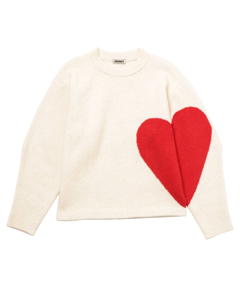 [美品]Feel Heart Knit  ハート　ニット　レッド