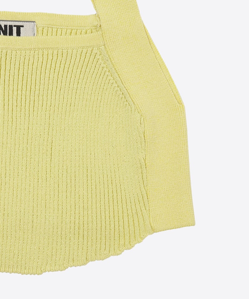cotton rib short knit tank top | NKNIT cotton rib short knit tank top | NKNIT