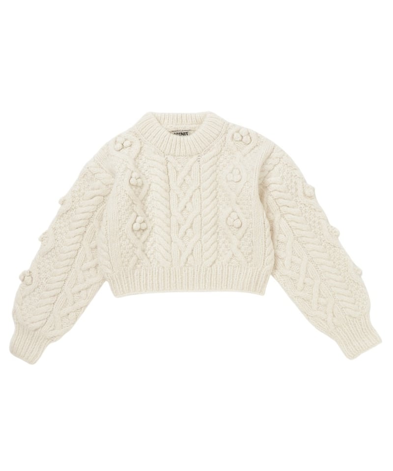 【NKNIT】新品：bubble cable hand グレー NKNIT bubble cable hand KNIT サイズ①【新品】