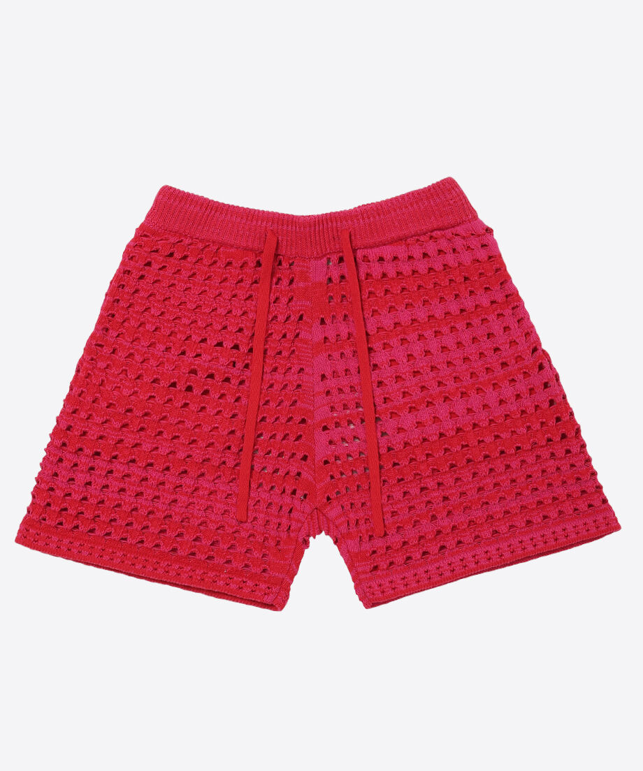 cotton mesh knit short pants | NKNIT