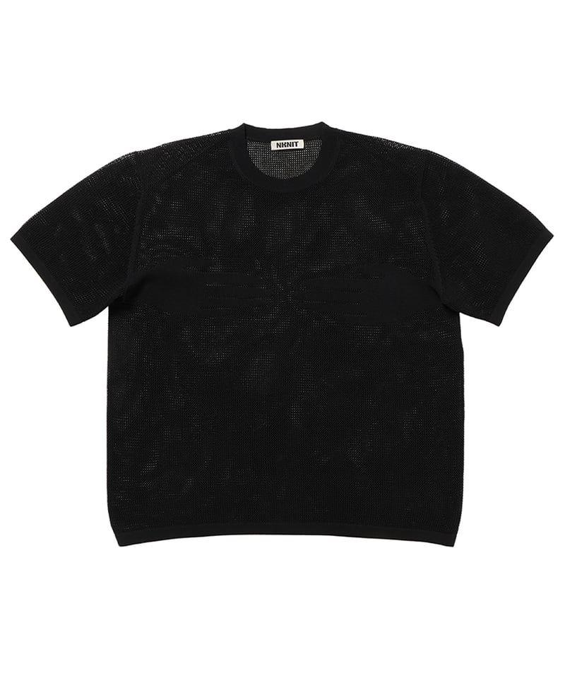 hand pattern mesh KNIT T-shirt | NKNIT hand pattern mesh KNIT T-shirt | NKNIT