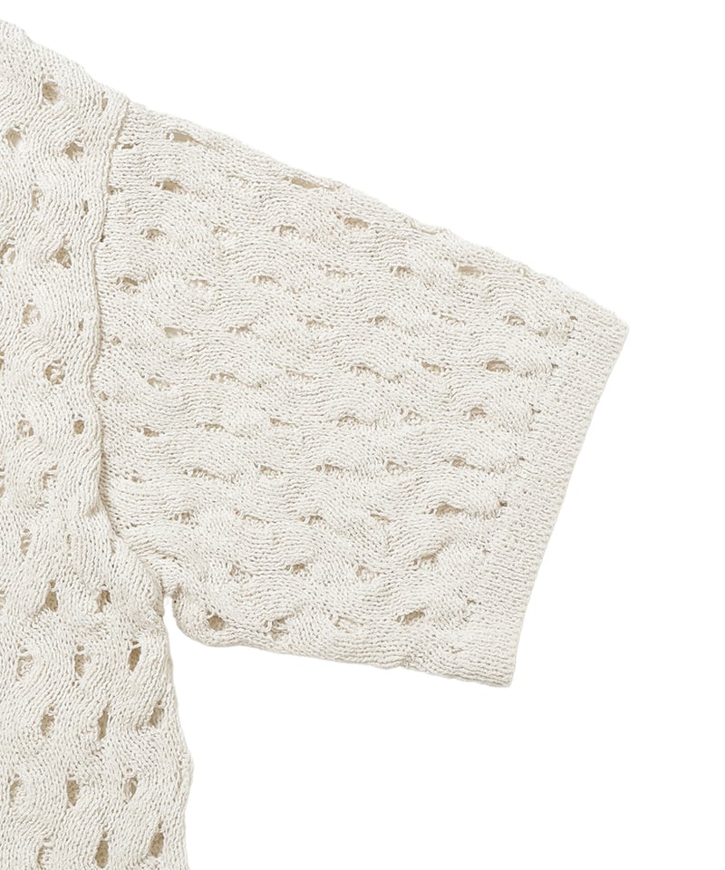wave pattern KNIT shirt | NKNIT wave pattern KNIT shirt | NKNIT