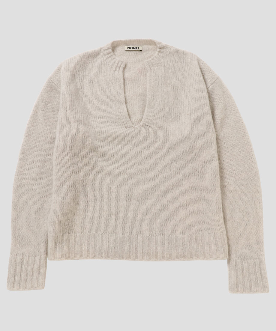 cashmere mix soft V-neck KNIT | NKNIT