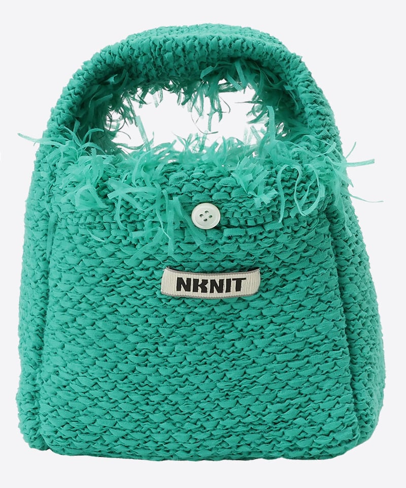 fringe knit hand bag | NKNIT