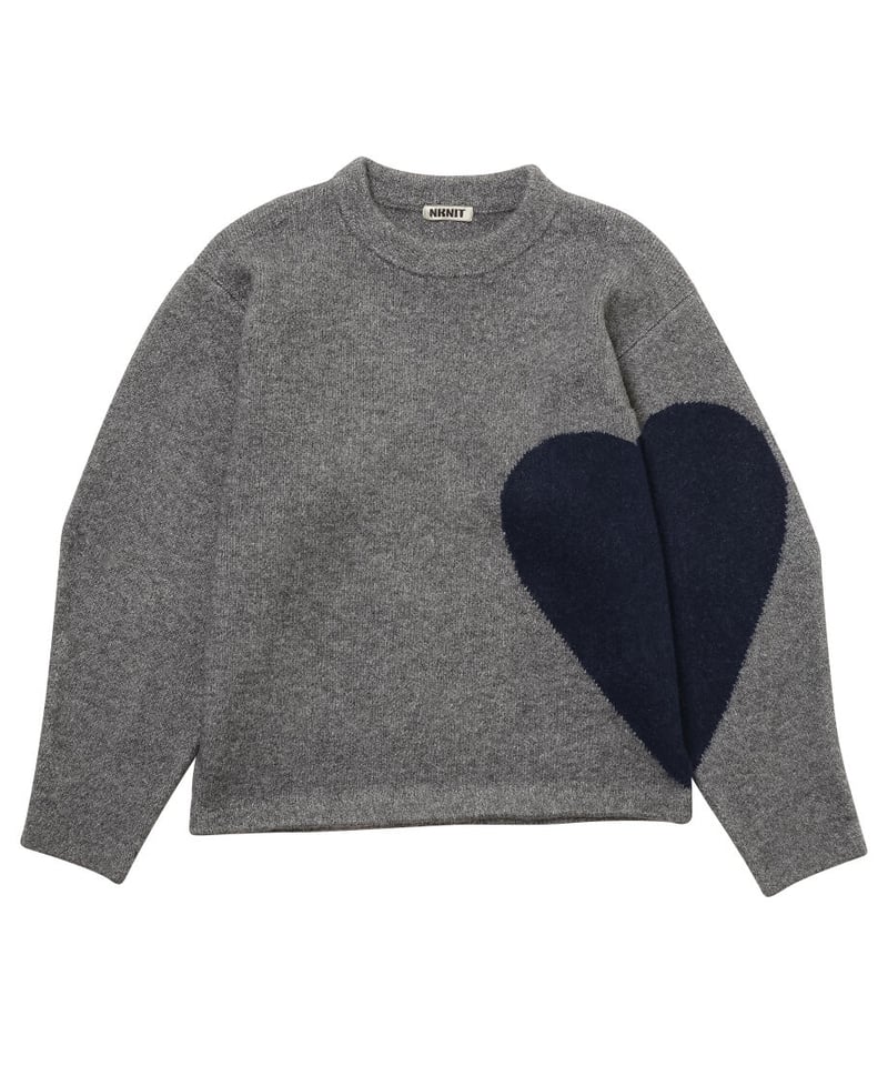 Nknit  ハートNKNIT ♡pattern KNIT  GRAY/NAVYお値下げ不可