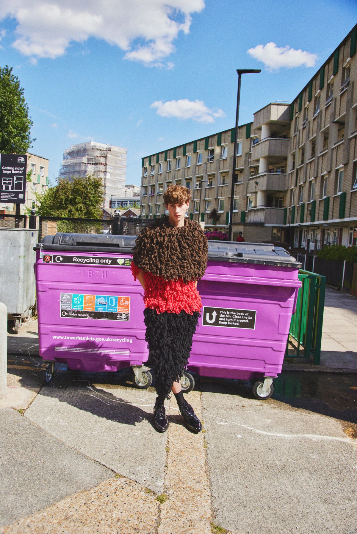 NKNIT mop KNIT cape(short)