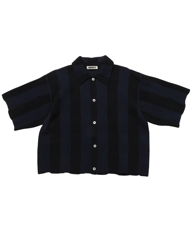 checker pattern KNIT shirt | NKNIT checker pattern KNIT shirt | NKNIT