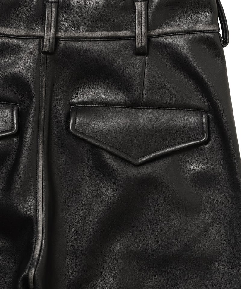 vegan leather high-rise pants | NKNIT