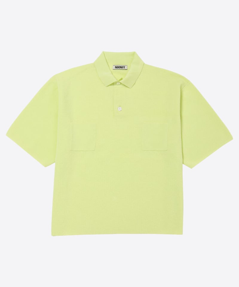 high gauge cotton mix knit polo shirt | NKNIT high gauge cotton mix knit polo shirt | NKNIT