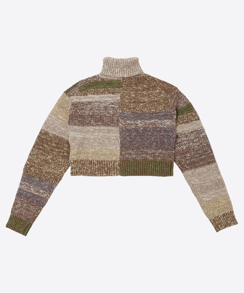 mix color high neck zip knit | NKNIT mix color high neck zip knit | NKNIT