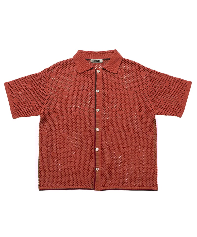 mesh♡ pattern KNIT shirt | NKNIT mesh♡ pattern KNIT shirt | NKNIT