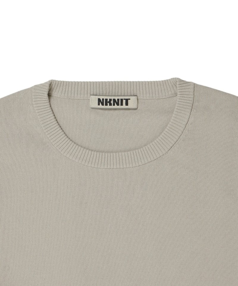 未使用 NKNIT curved arm cotton KNIT ニット 長袖