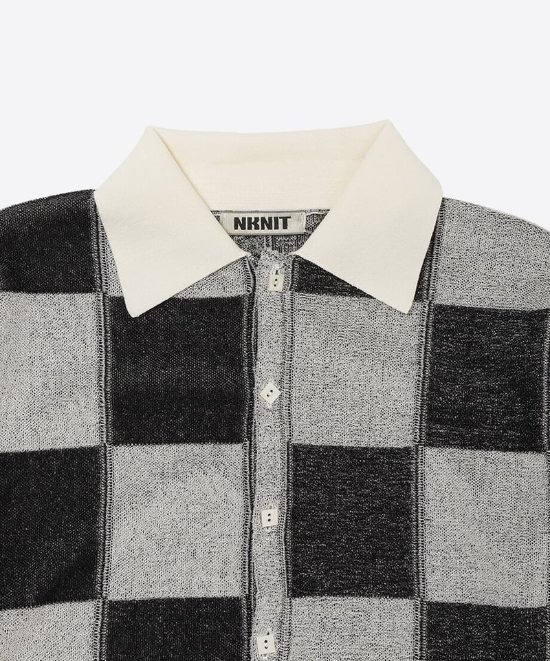 short check pattern knit shirt | NKNIT