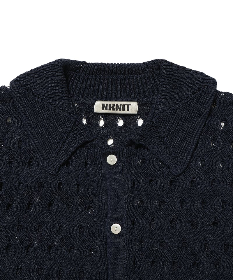 wave pattern KNIT shirt | NKNIT wave pattern KNIT shirt | NKNIT