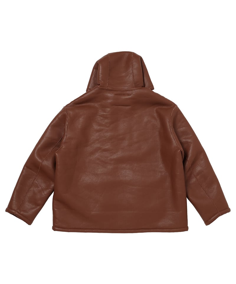 vegan mouton hooded zip jacket | NKNIT