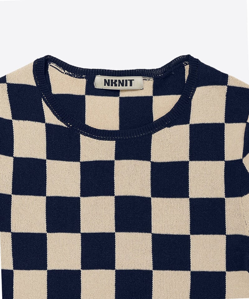 NKNIT paper mix pattern T-shirt mini