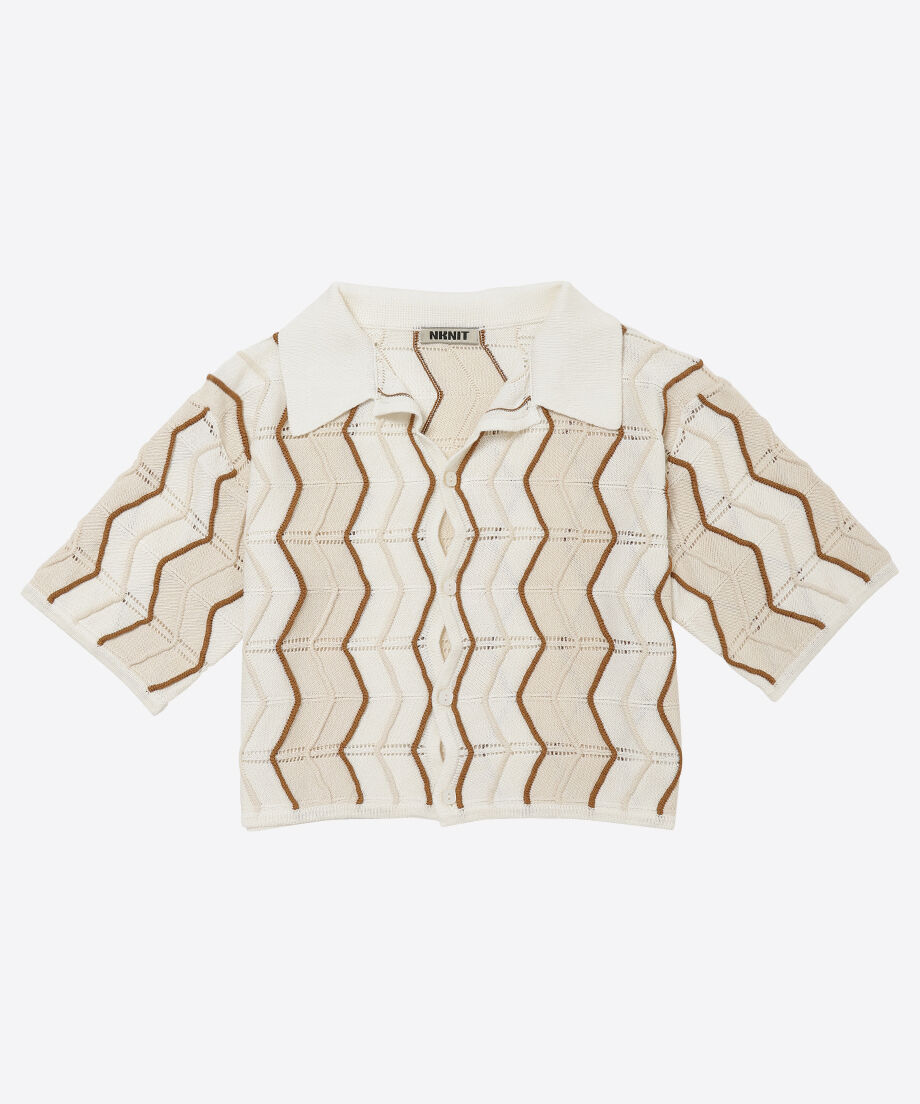 wave pattern knit shirt | NKNIT wave pattern knit shirt | NKNIT
