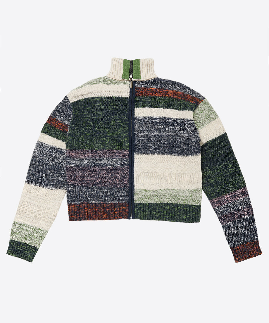 mix color high neck zip knit | NKNIT mix color high neck zip knit | NKNIT