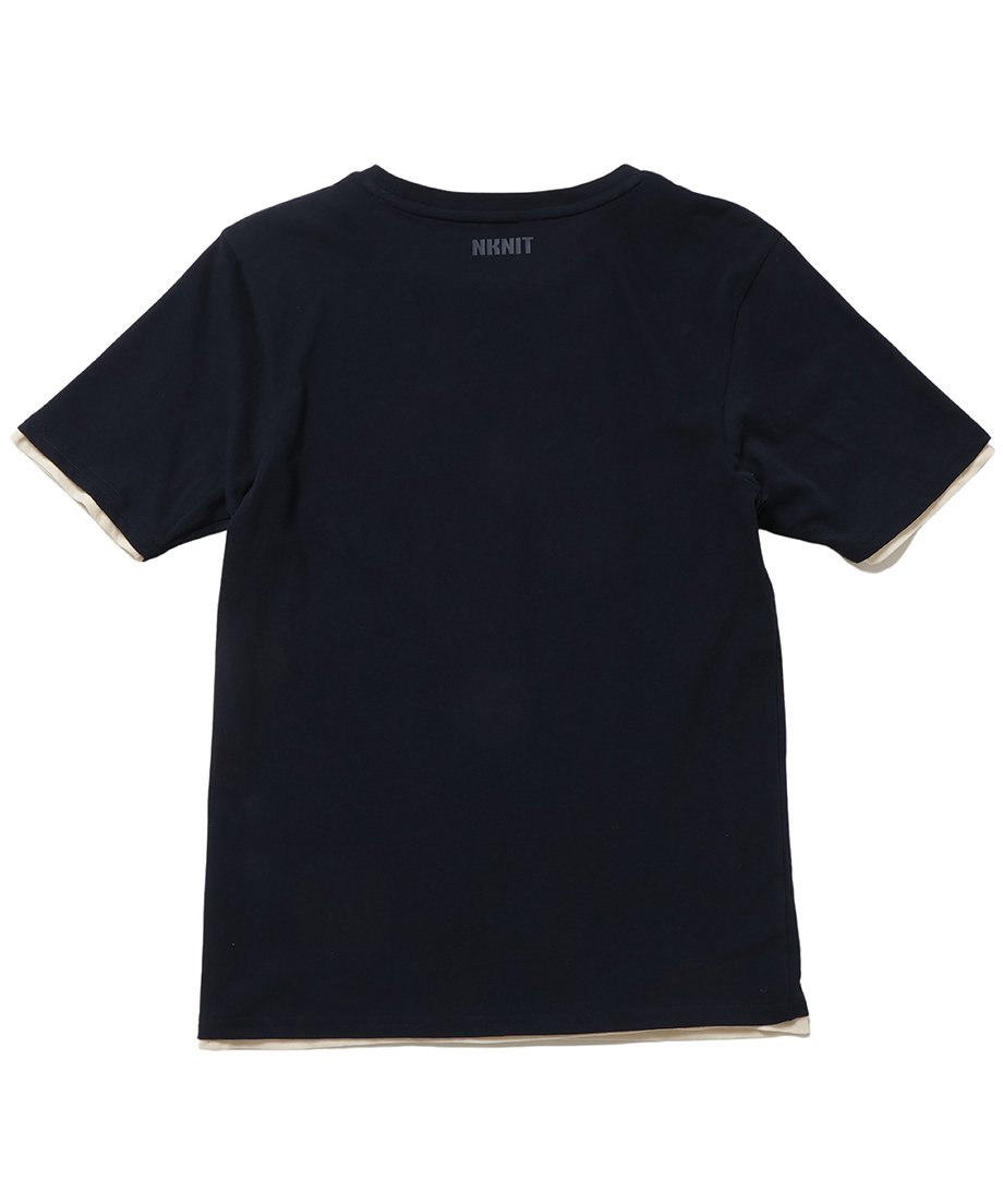 NKNIT】washed cotton T-shirt 2pcs set