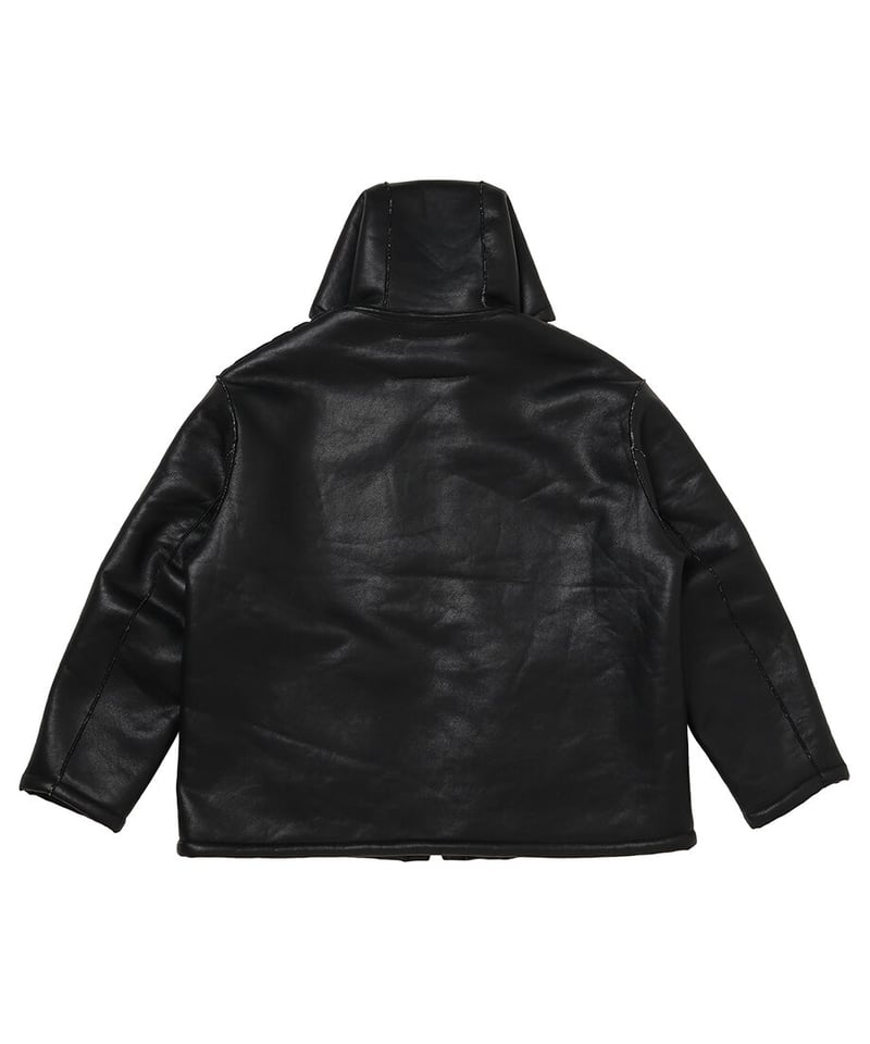 vegan mouton hooded zip jacket | NKNIT vegan mouton hooded zip jacket | NKNIT