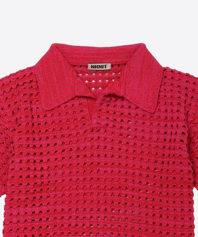 トップス NKNIT cotton mesh skipper knit nknitcotton mesh