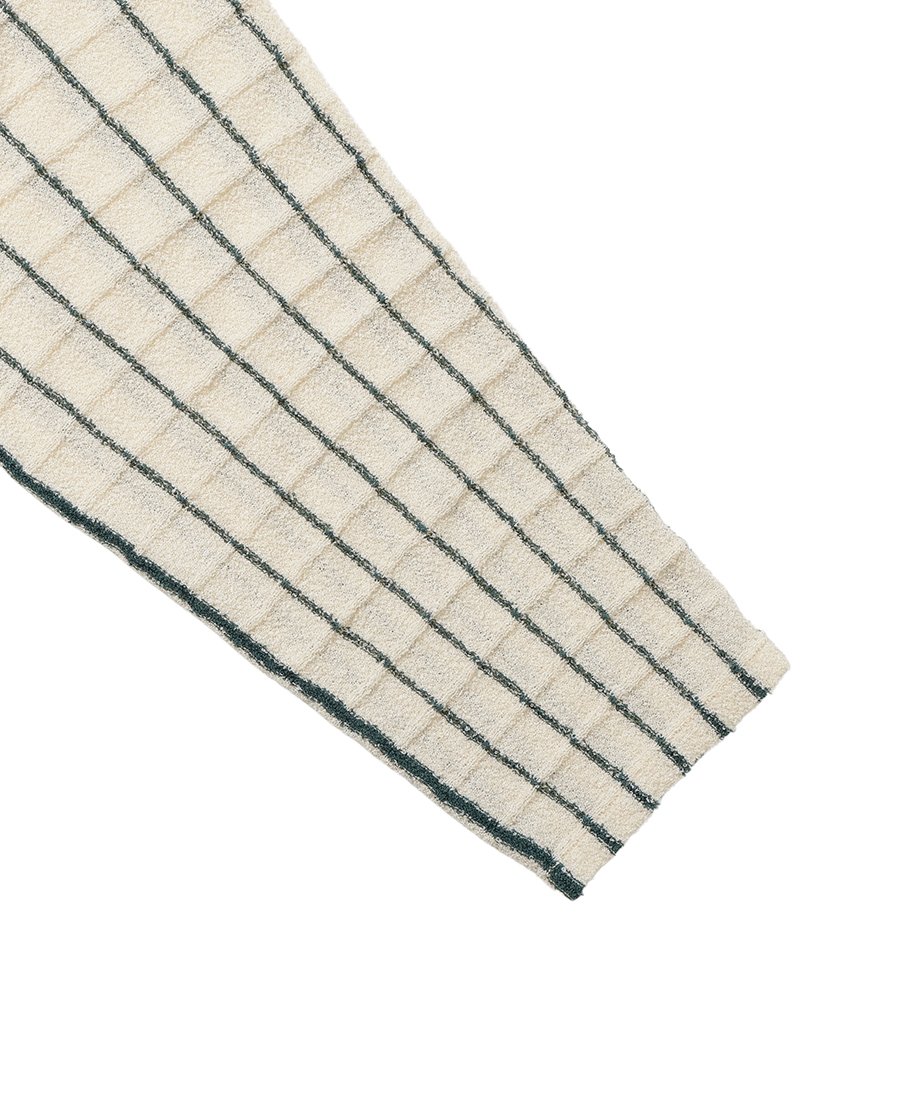 NKNIT ンニット stripe knit towel hoodie NKNIT ンニット