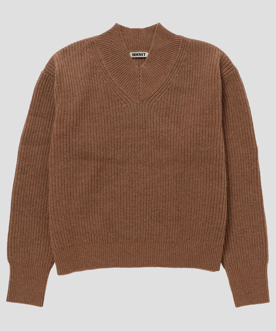 NKNIT pattern pullover sweat チャコール ブラウン 【公式通販】