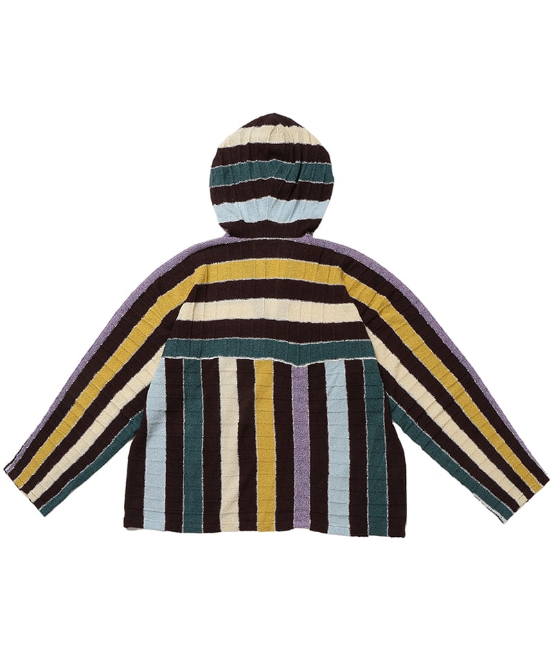stripe KNIT towel hoodie | NKNIT stripe KNIT towel hoodie | NKNIT