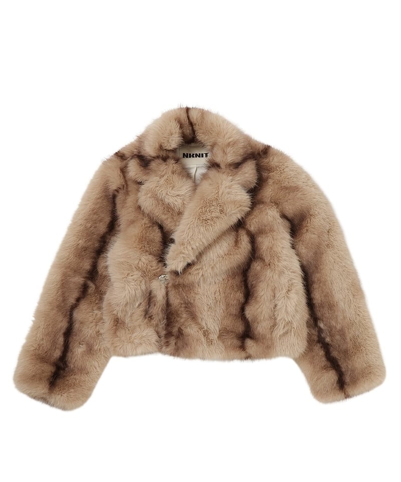 NKNIT / vegan fur big jacket【short】