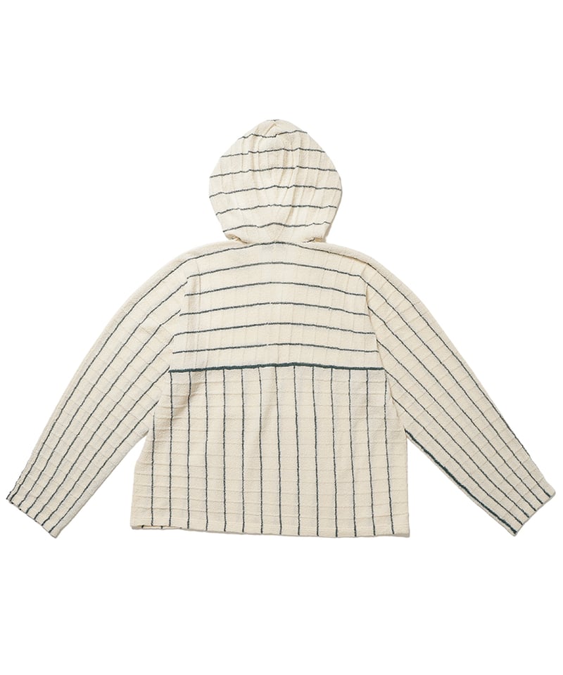 NKNIT ンニット　stripe knit towel hoodie stripe KNIT towel hoodie