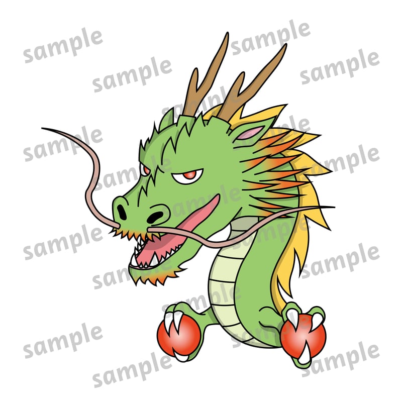 龍神 開運 和紙切り絵絵画）（赤龍 緑）【龍専門店ANDYオリジナル作品】 龍神 開運 和紙切り絵絵画）（赤龍 緑）【龍専門店ANDY