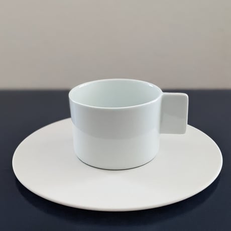 S&B Coffee Cup & Saucer  White