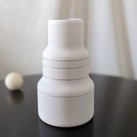 S&B Flower Vase Low  Silver Line