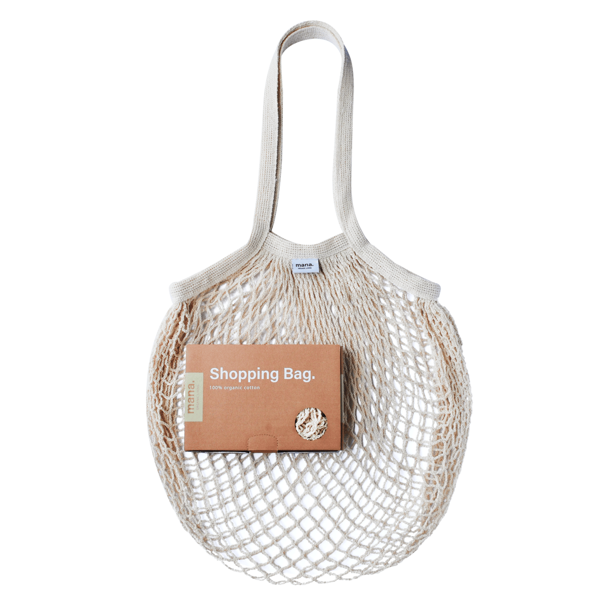 小さくたためてたっぷり入るコットンメッシュエコバッグ（オーガニック