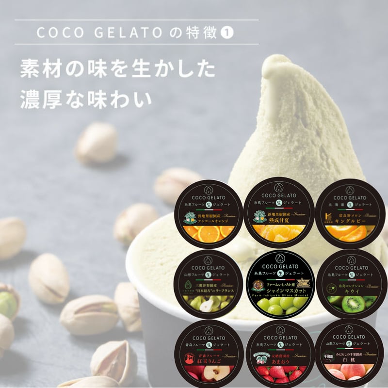 福岡糸島と全国美味しいフルーツ詰め合わせセット | COCOGELATO
