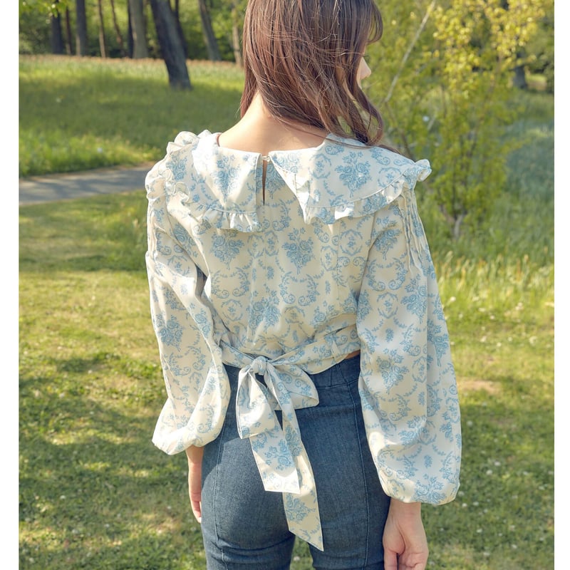 MODUE eos pom frill collar blouse