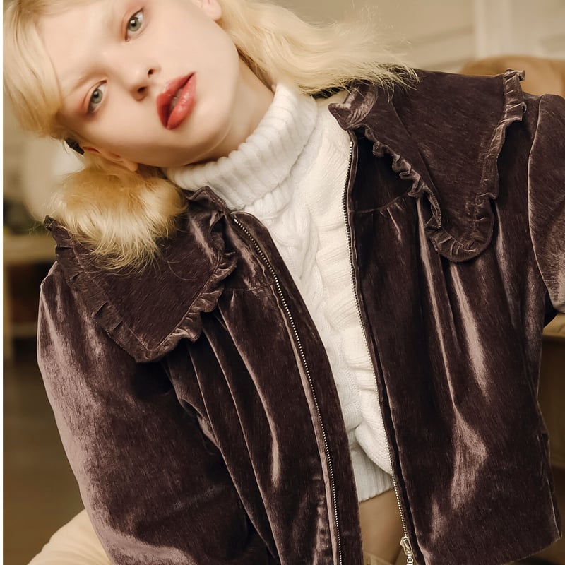 2022.11.26(sat)20:00〜在庫販売】Cable frill Knit top