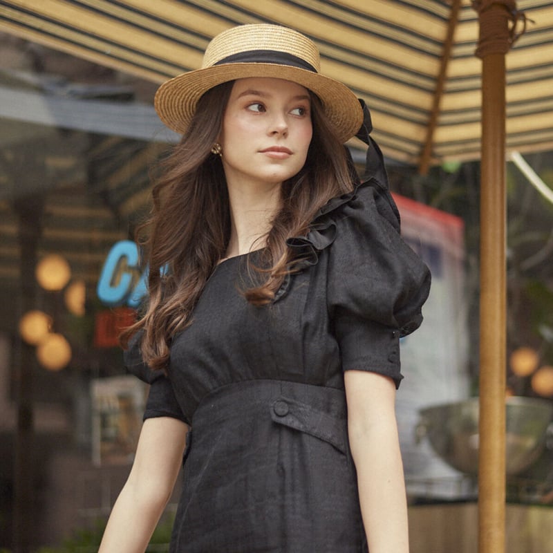 在庫販売】 BACK SHAN FRILL ONEPIECE（CHECK） | Fel