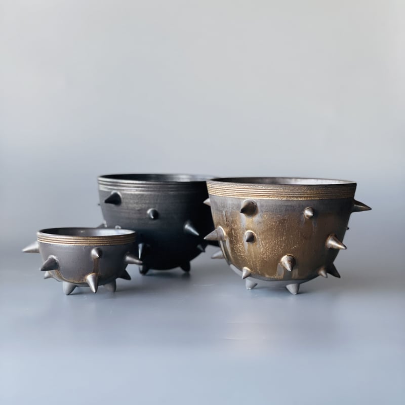 THORN STUDS POT(L)/ KM-016 | KOMAMONO