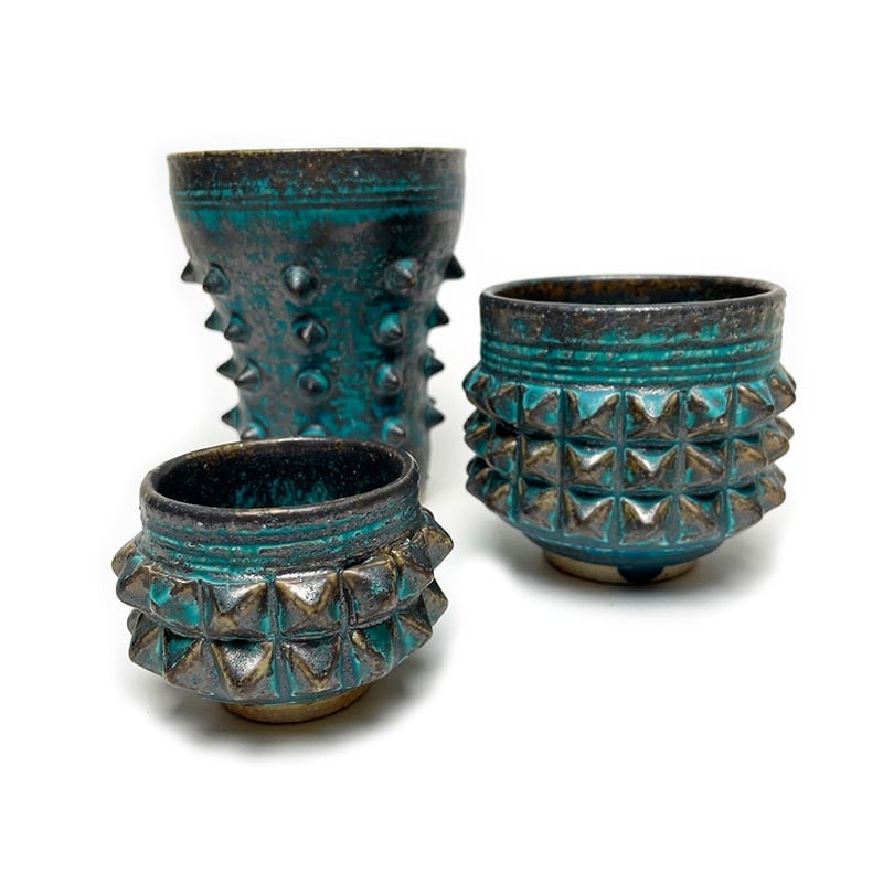 PYRAMID STUDS TEACUP / KM-001 | KOMAMONO