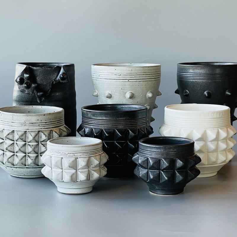 PYRAMID STUDS TEACUP / KM-001 | KOMAMONO