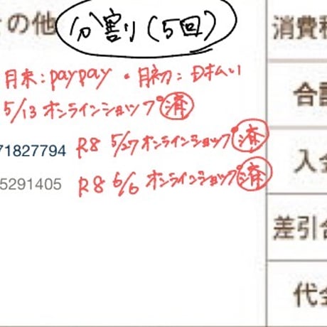 R8年5月12日・6月14日お買い物分