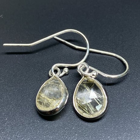 こうこう⭐︎ルチル＆CZピアス 楽天市場】ルチルクォーツ 18K ピアス レディース シンプル 18金